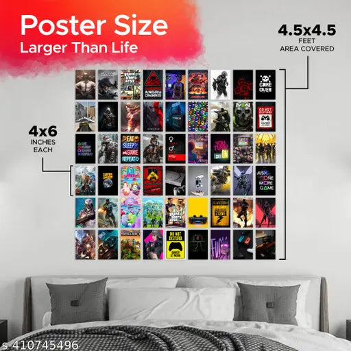 Gaming Wall Collage Posters (Pack Of 54)