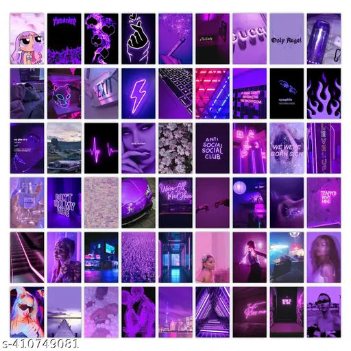 Aesthetic Neon Posters (Pack of 54)