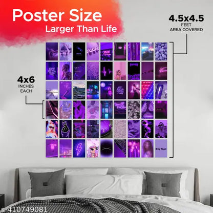 Aesthetic Neon Posters (Pack of 54)